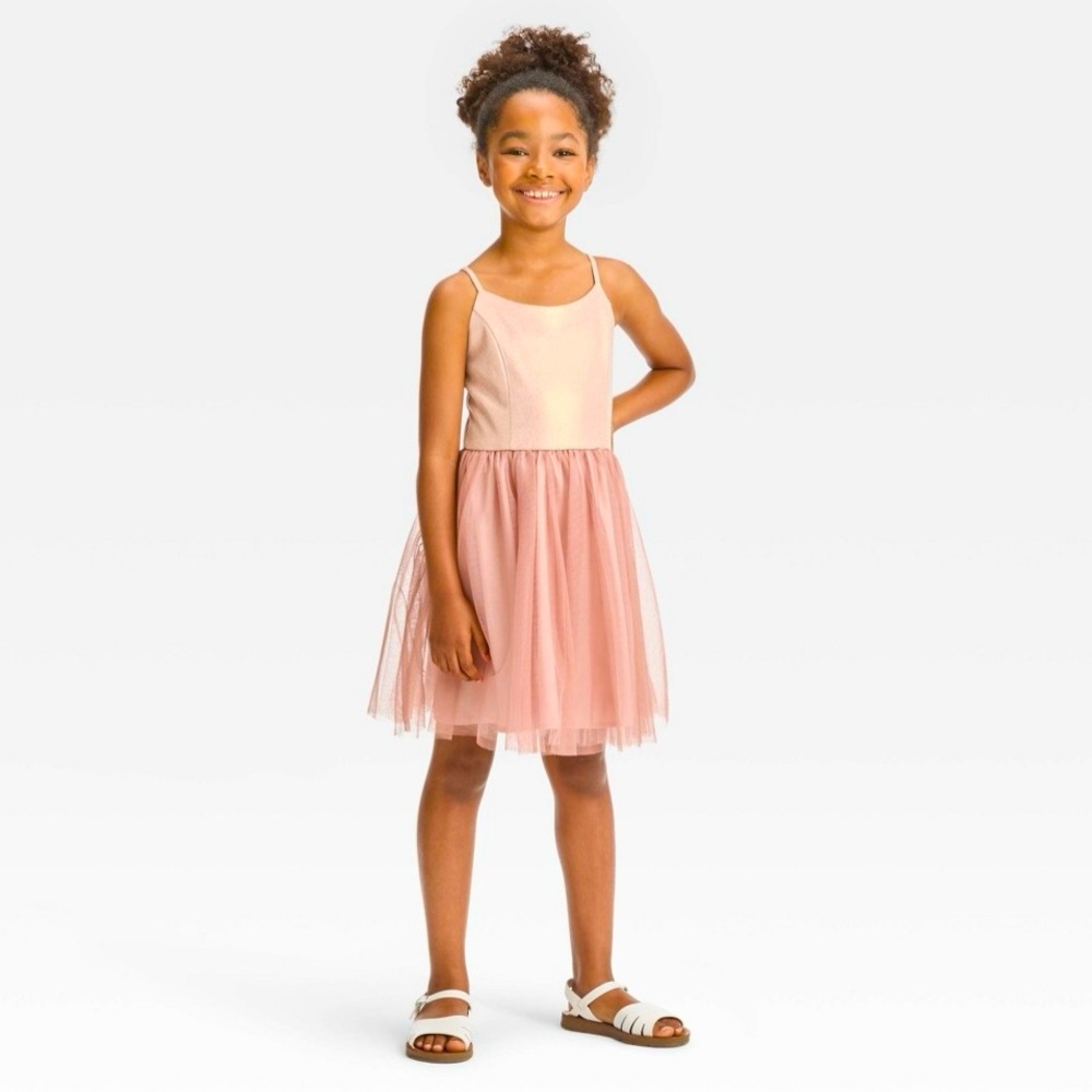 SHIMMER ROSE GOLD TUTU DRESS